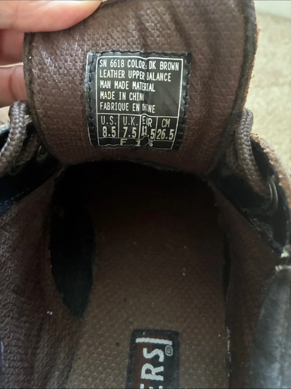 Sketchers Leather Work-Style Lace-Up Shoes